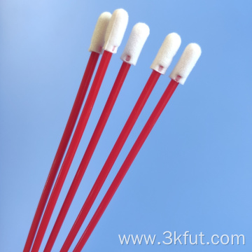 Red Oral Care Foam Tip Sample Collecting Swab